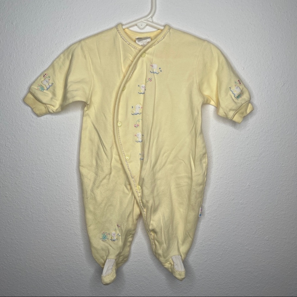 Vintage mini wear yellow ducky footie